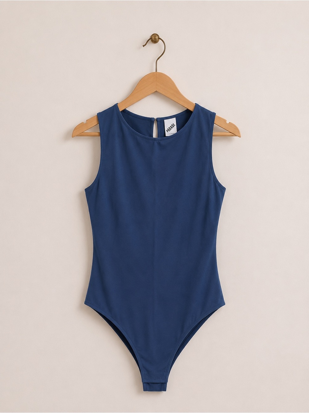 Navy Mesh Sleeveless Bodysuit